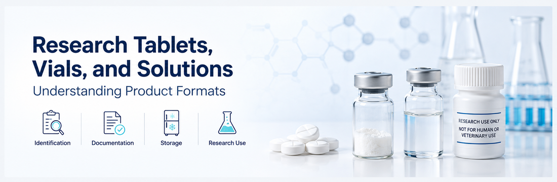 Research Tablets, Vials, and Solutions: Understanding Product Formats