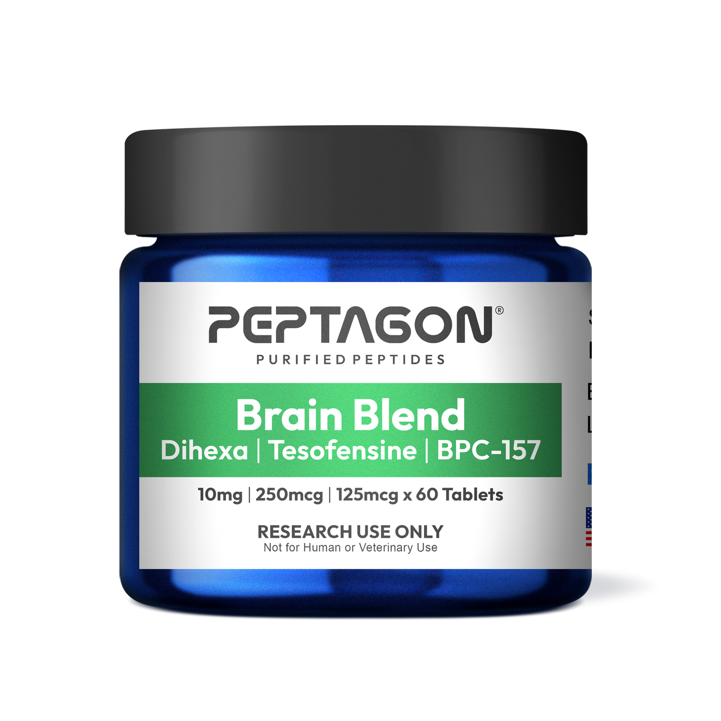 The Brain Blend - Dihexa (10mg)/ Tesofensine (250mcg)/ BPC-157 (125mcg) (60 Tablets)
