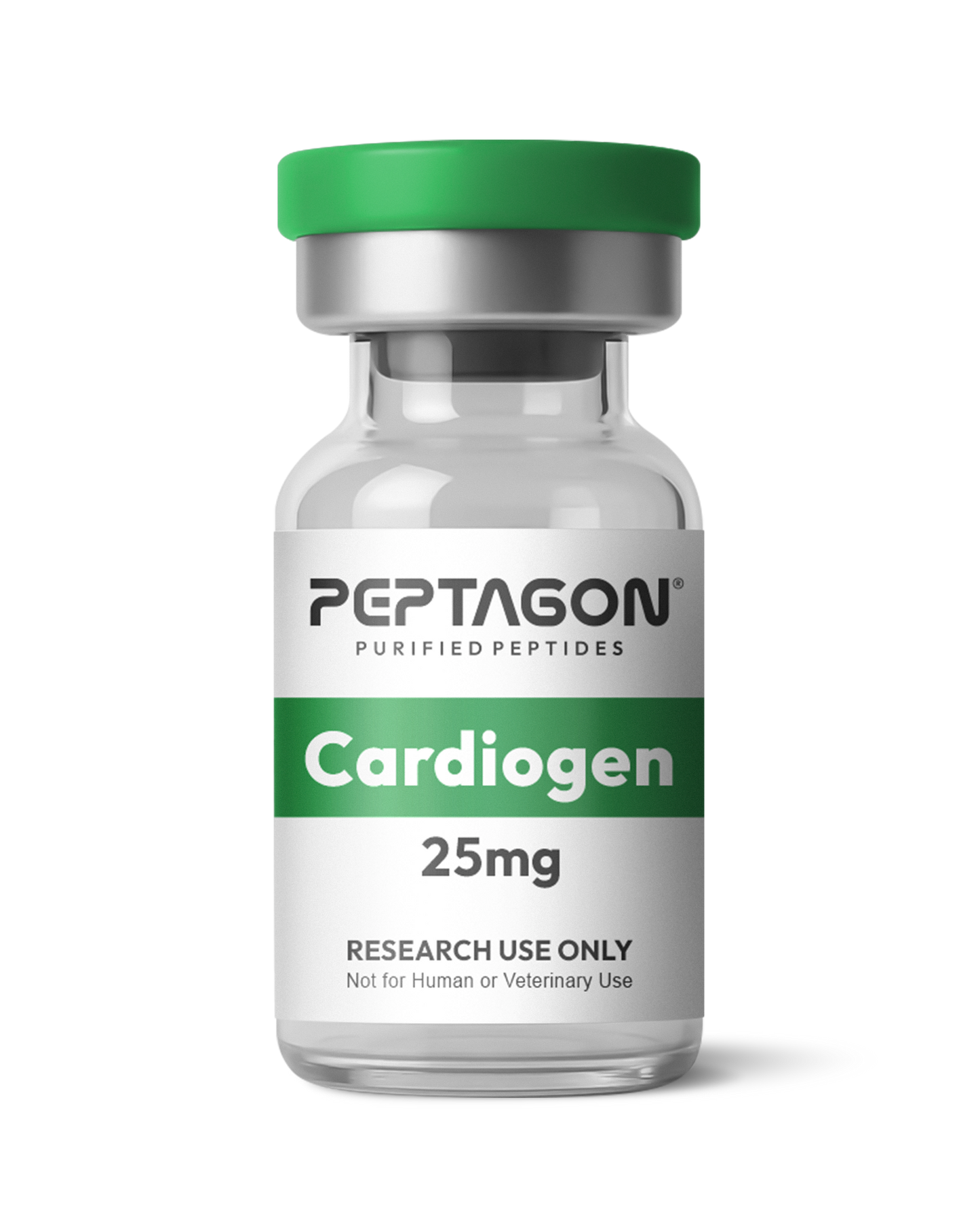 Peptagon Cardiogen 25mg vial with green cap