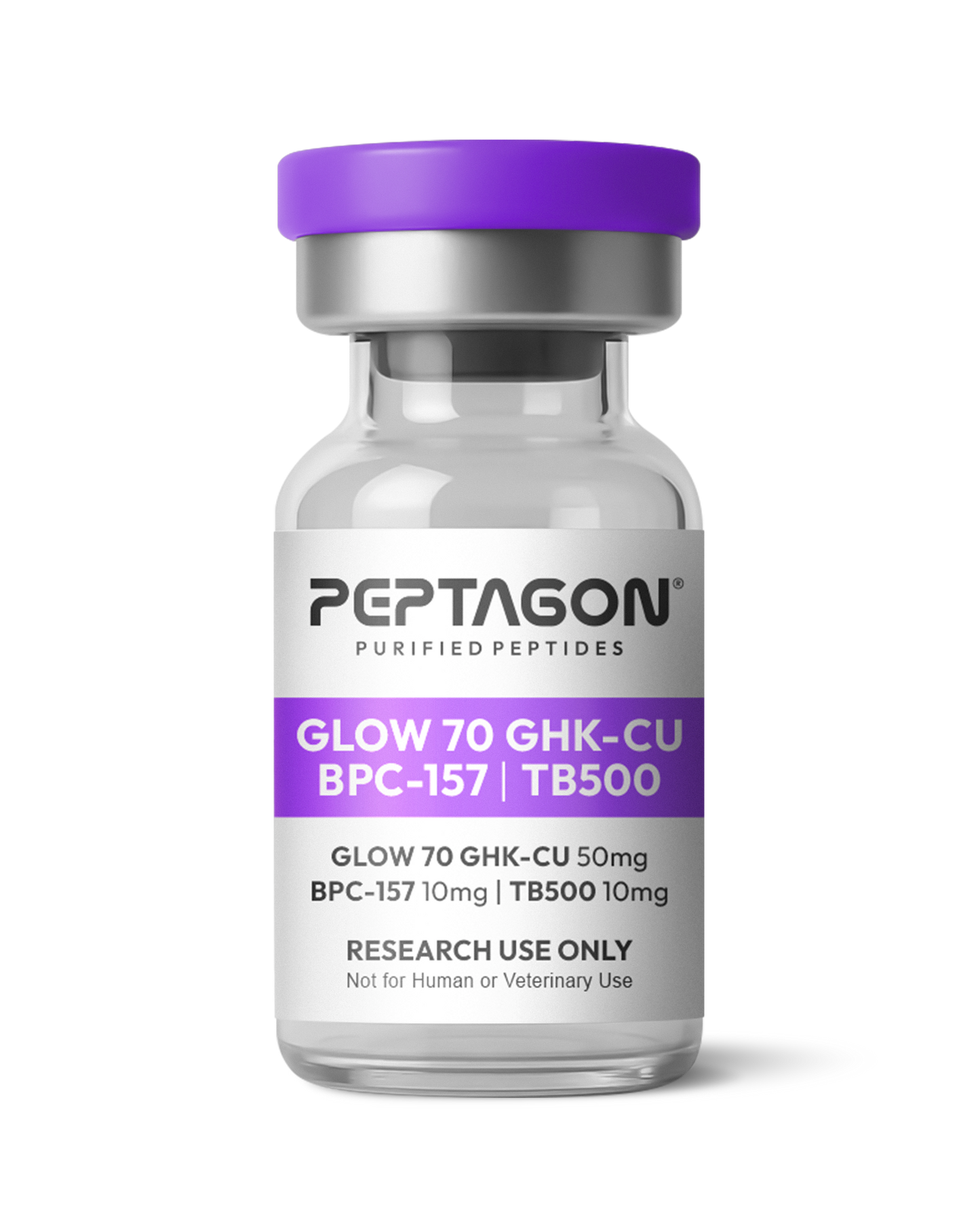 glow bpc 157 10mg ghk cu 50mg tb500 10mg BLEND Peptide (70mg) | GHK-Cu, TB500, BPC-157 The Glow Blend Peptide (BPC-157